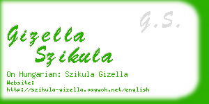 gizella szikula business card
